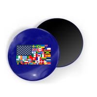 Flags Of The World American Flag We Are All Immigrants Gift Magnet