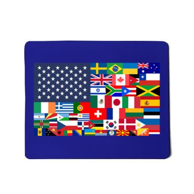 Flags Of The World American Flag We Are All Immigrants Gift Mousepad