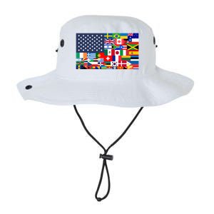 Flags Of The World American Flag We Are All Immigrants Gift Legacy Cool Fit Booney Bucket Hat