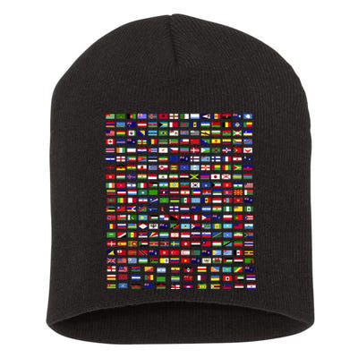 Flags Of The Countries Of The World 287 Flag International Short Acrylic Beanie