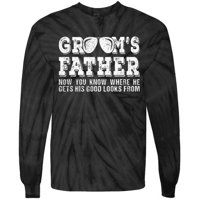 Father Of The Groom Wedding Costume GroomS Father Tie-Dye Long Sleeve Shirt