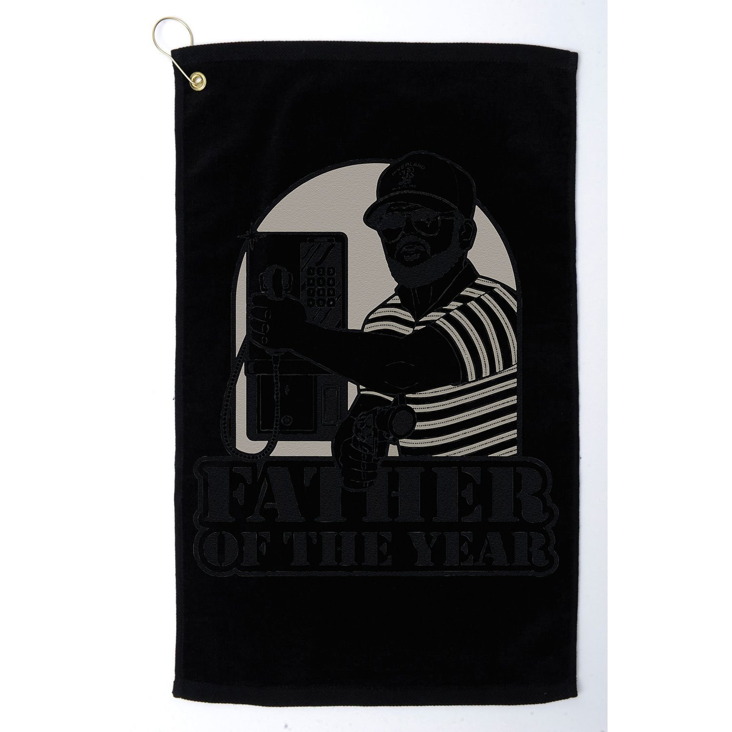 Father Of The Year Gary Plauche Fathers Day Vintage Gift Golf Towel