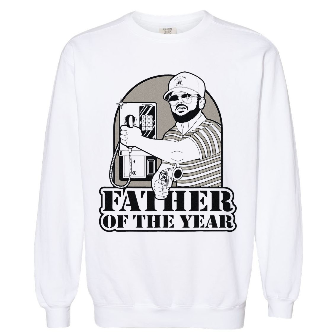Father Of The Year Gary Plauche Fathers Day Vintage Gift Garment-Dyed Sweatshirt