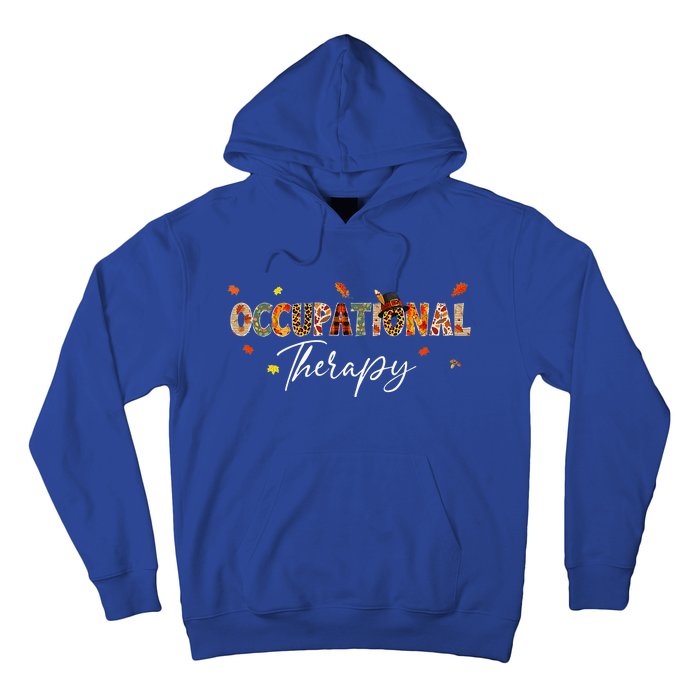 Funny Occupational Therapy Pumpkin Autumn Tree Fall Leaves Hoodie