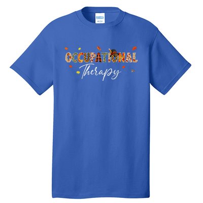 Funny Occupational Therapy Pumpkin Autumn Tree Fall Leaves Tall T-Shirt