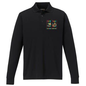 First Occupation Therapy Then Beach Occupational Therapist Performance Long Sleeve Polo