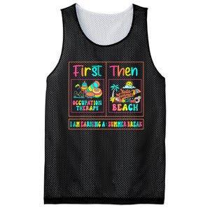 First Occupation Therapy Then Beach Occupational Therapist Mesh Reversible Basketball Jersey Tank