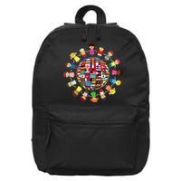 Flags Of The World Cultural Diversity Around The Globe 16 in Basic Backpack