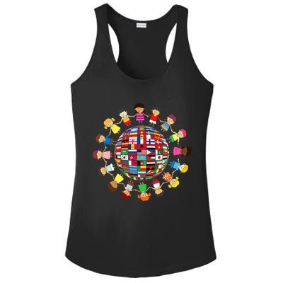 Flags Of The World Cultural Diversity Around The Globe Ladies PosiCharge Competitor Racerback Tank