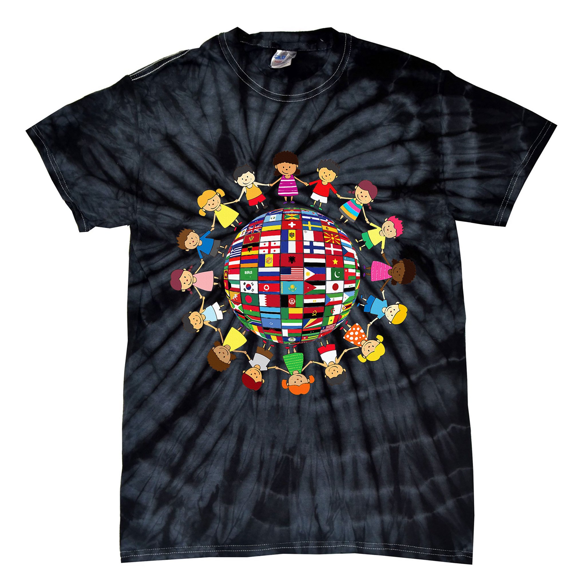 Flags Of The World Cultural Diversity Around The Globe Tie-Dye T-Shirt