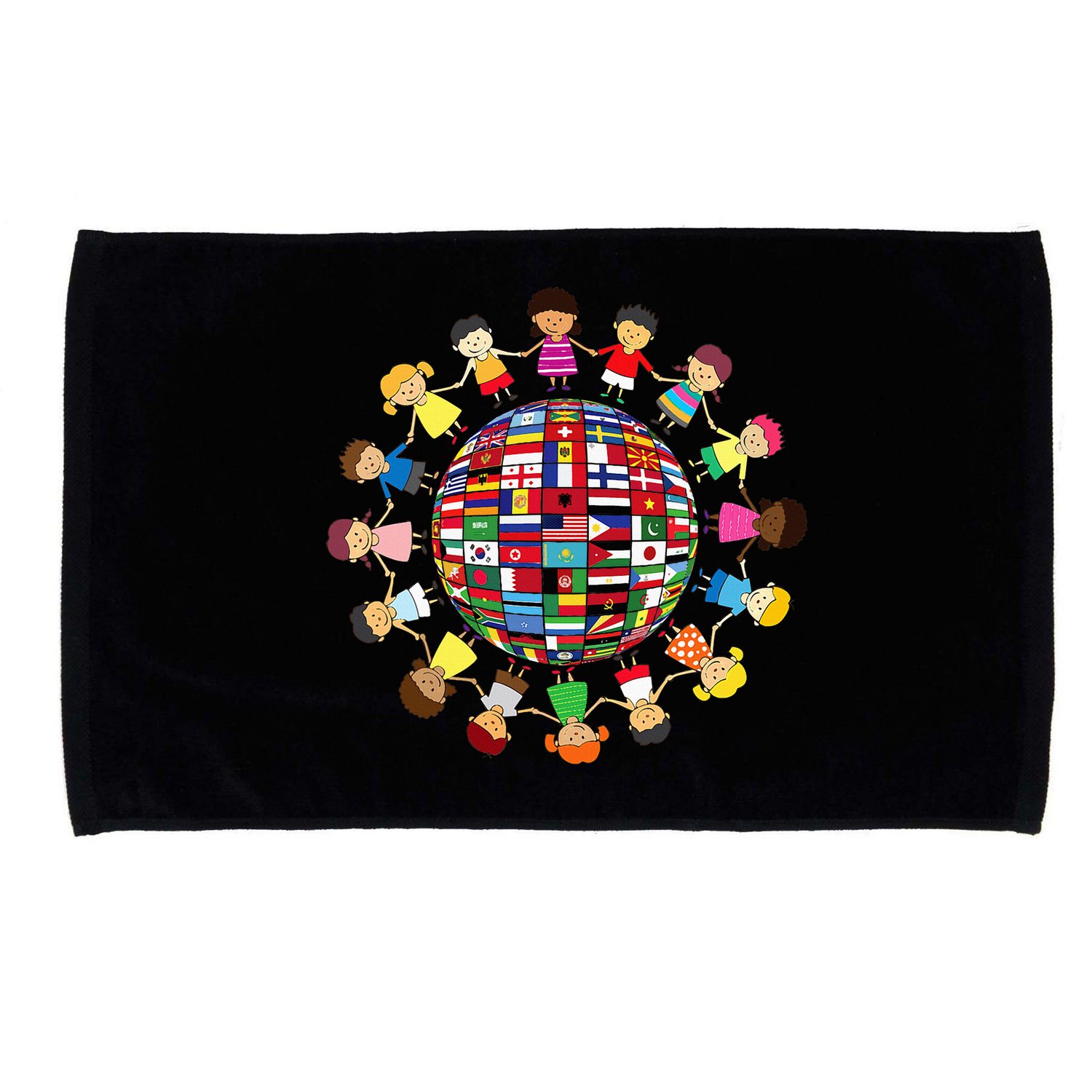 Flags Of The World Cultural Diversity Around The Globe Microfiber Hand Towel