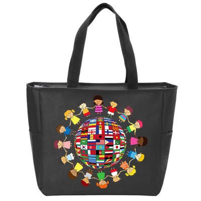 Flags Of The World Cultural Diversity Around The Globe Zip Tote Bag
