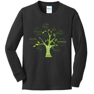 Fruit Of The Spirit Bible Verse Kids Long Sleeve Shirt