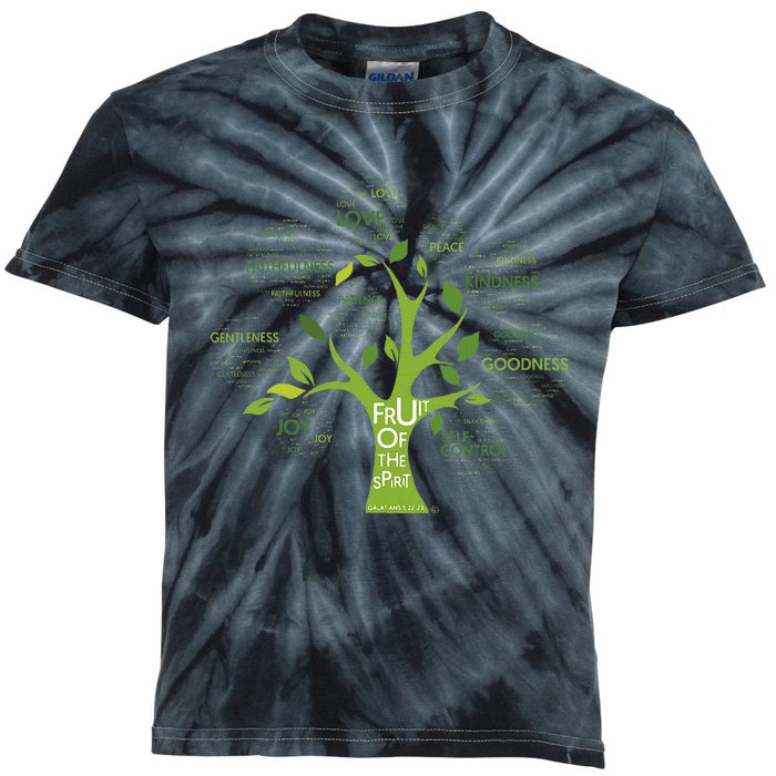 Fruit Of The Spirit Bible Verse Kids Tie-Dye T-Shirt