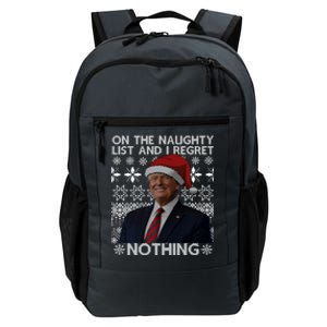 Funny On The List Of Naughty And Regret Nothing Trump Santa Cute Gift Daily Commute Backpack