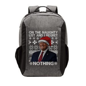 Funny On The List Of Naughty And Regret Nothing Trump Santa Cute Gift Vector Backpack