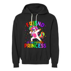 Friend of the Birthday Princess Dabbing Unicorn Garment-Dyed Fleece Hoodie