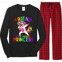 Friend of the Birthday Princess Dabbing Unicorn Long Sleeve Pajama Set