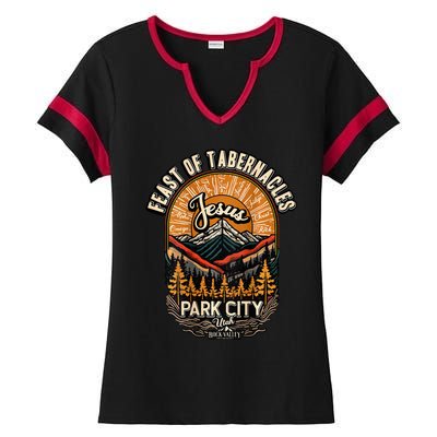 Feast Of Tabernacles Park City Utah Rock Valley Christian Ladies Halftime Notch Neck Tee