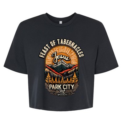 Feast Of Tabernacles Park City Utah Rock Valley Christian Bella+Canvas Jersey Crop Tee