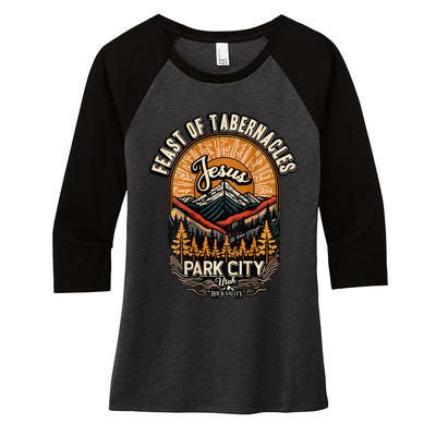 Feast Of Tabernacles Park City Utah Rock Valley Christian Women's Tri-Blend 3/4-Sleeve Raglan Shirt