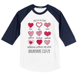 Fruit Of The Spirit Heart Galatians 5 22 23 Baseball Sleeve Shirt