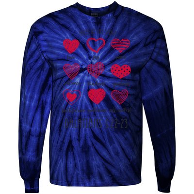 Fruit Of The Spirit Heart Galatians 5 22 23 Tie-Dye Long Sleeve Shirt