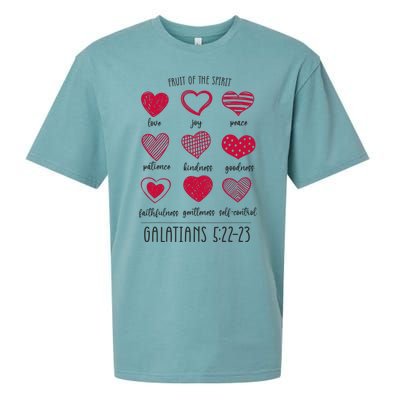 Fruit Of The Spirit Heart Galatians 5 22 23 Sueded Cloud Jersey T-Shirt