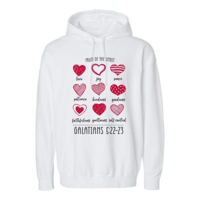 Fruit Of The Spirit Heart Galatians 5 22 23 Garment-Dyed Fleece Hoodie