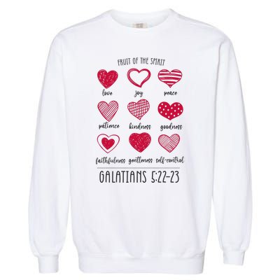 Fruit Of The Spirit Heart Galatians 5 22 23 Garment-Dyed Sweatshirt