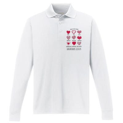 Fruit Of The Spirit Heart Galatians 5 22 23 Performance Long Sleeve Polo