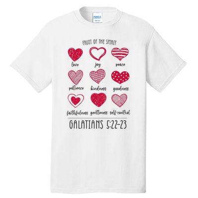 Fruit Of The Spirit Heart Galatians 5 22 23 Tall T-Shirt