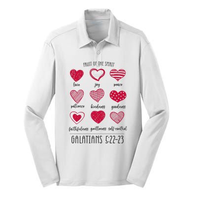 Fruit Of The Spirit Heart Galatians 5 22 23 Silk Touch Performance Long Sleeve Polo