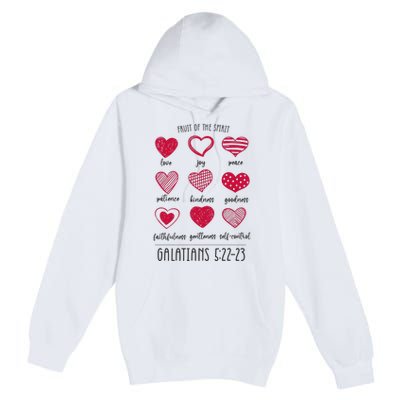 Fruit Of The Spirit Heart Galatians 5 22 23 Premium Pullover Hoodie