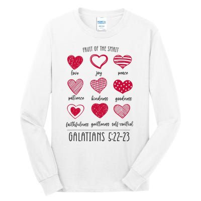 Fruit Of The Spirit Heart Galatians 5 22 23 Tall Long Sleeve T-Shirt