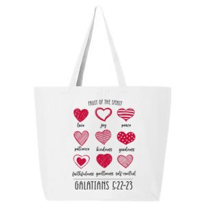 Fruit Of The Spirit Heart Galatians 5 22 23 25L Jumbo Tote