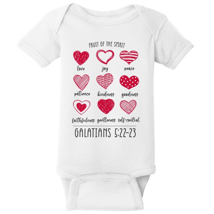 Fruit Of The Spirit Heart Galatians 5 22 23 Baby Bodysuit