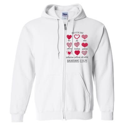 Fruit Of The Spirit Heart Galatians 5 22 23 Full Zip Hoodie