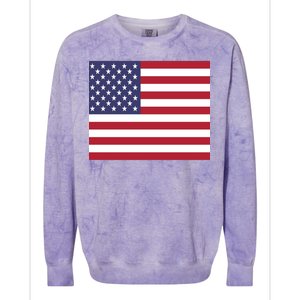 Flag of the United States USA American Colorblast Crewneck Sweatshirt