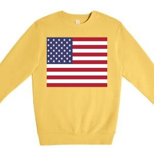 Flag of the United States USA American Premium Crewneck Sweatshirt