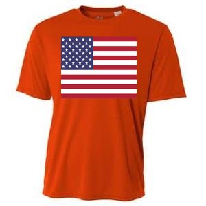 Flag of the United States USA American Cooling Performance Crew T-Shirt