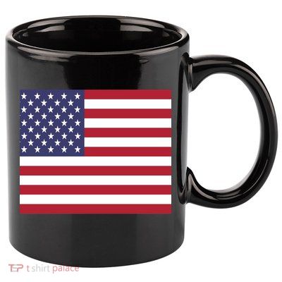 Flag of the United States USA American 11oz C Handle Ceramic Mug