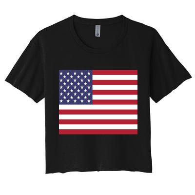 Flag of the United States USA American Women's Crop Top Tee