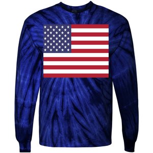 Flag of the United States USA American Tie-Dye Long Sleeve Shirt