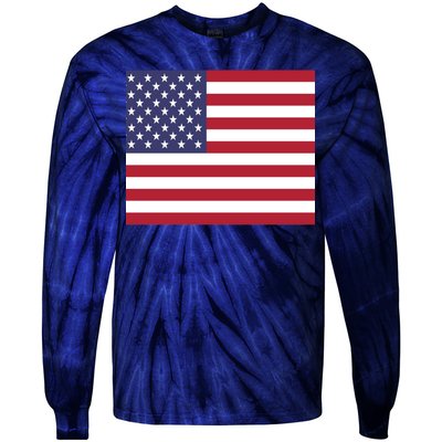 Flag of the United States USA American Tie-Dye Long Sleeve Shirt