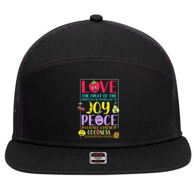 Fruit Of The Spirit Galatians Inspirational Christian Faith 7 Panel Mesh Trucker Snapback Hat