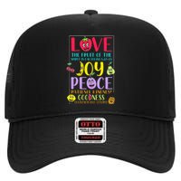 Fruit Of The Spirit Galatians Inspirational Christian Faith High Crown Mesh Back Trucker Hat