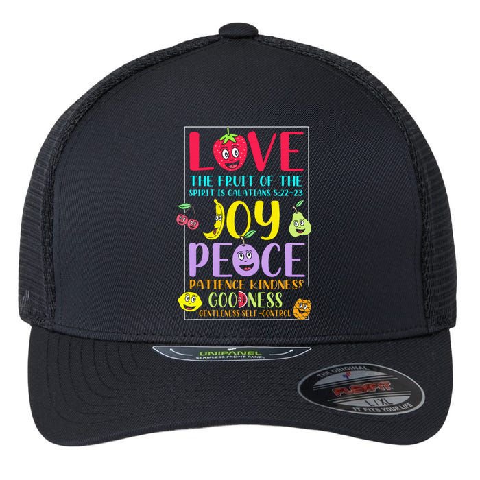 Fruit Of The Spirit Galatians Inspirational Christian Faith Flexfit Unipanel Trucker Cap