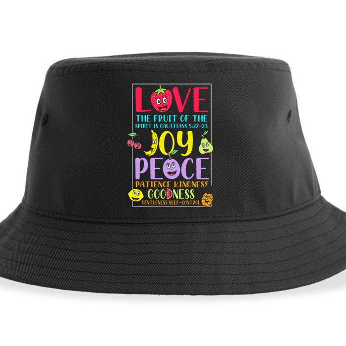 Fruit Of The Spirit Galatians Inspirational Christian Faith Sustainable Bucket Hat