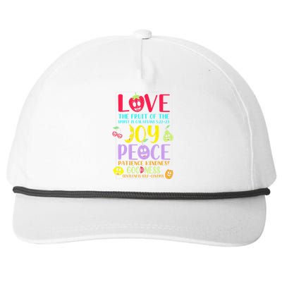 Fruit Of The Spirit Galatians Inspirational Christian Faith Snapback Five-Panel Rope Hat